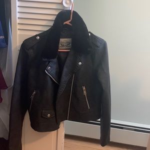 Levi Strauss never worn black leather jacket